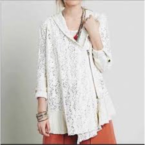 Free People Doily Cardigan Jacket Large - Picture 1 of 9